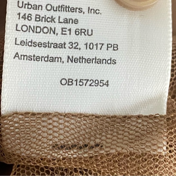 Anthropologie Remie Sequin Button Front Shirt Blouse Large Gold Bronze Top - Picture 9 of 13